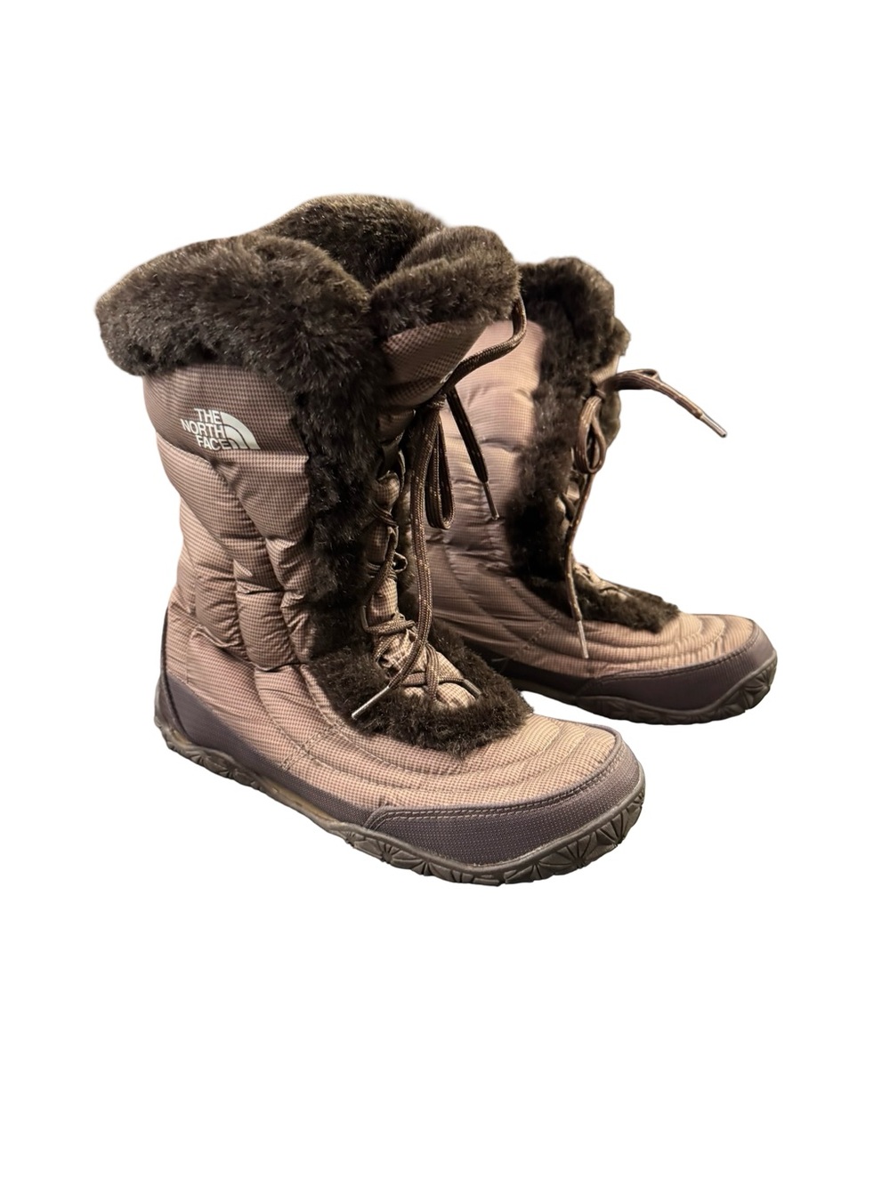 111 / The North Face Nuptse Winter Boots with Faux Fur Trim Women’s Size 7